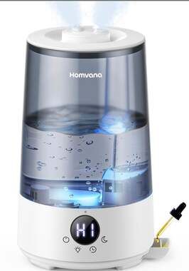 Homvana H101 2.5L Cool Mist Humidifier with 7-Color Nightlight & Essential Oil D